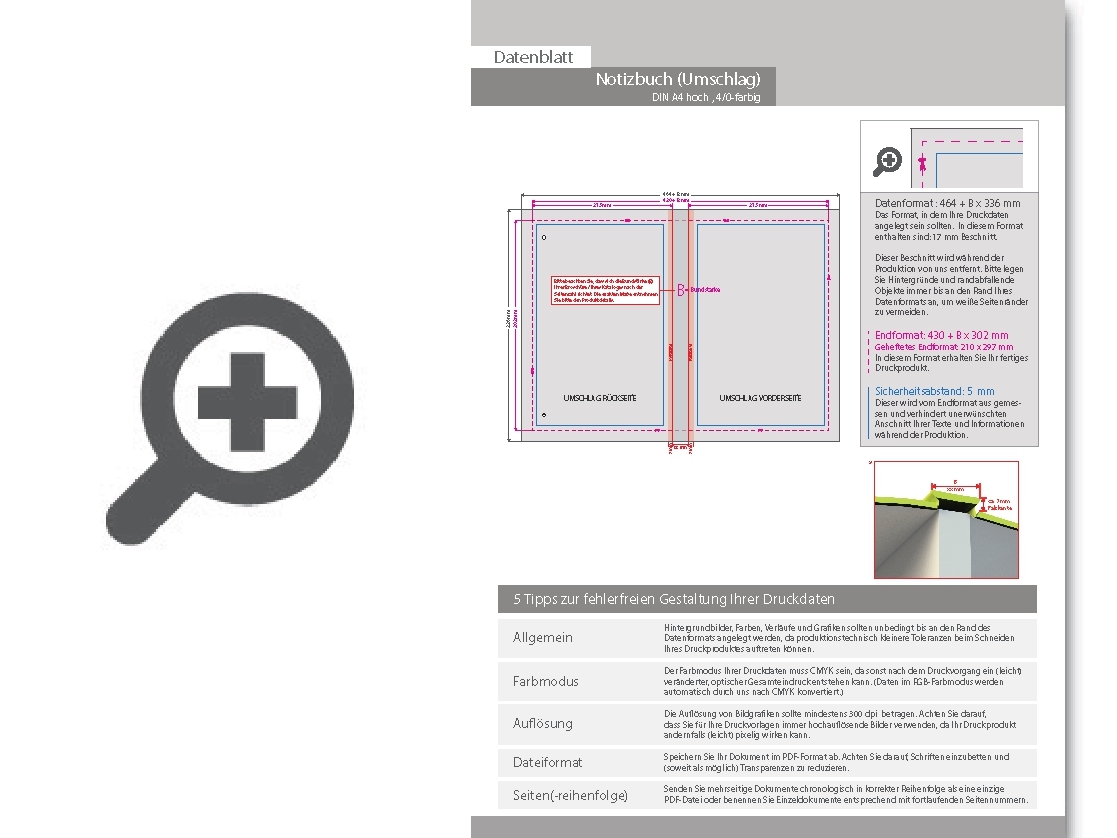 Product Bild notizbuch_din_a4_hoch__umschlag__hardcover_4_0-farbig__inhalt__256_karierte_inhaltsseiten_inkl__abrissperforation_(1_cm_vom_bund)
