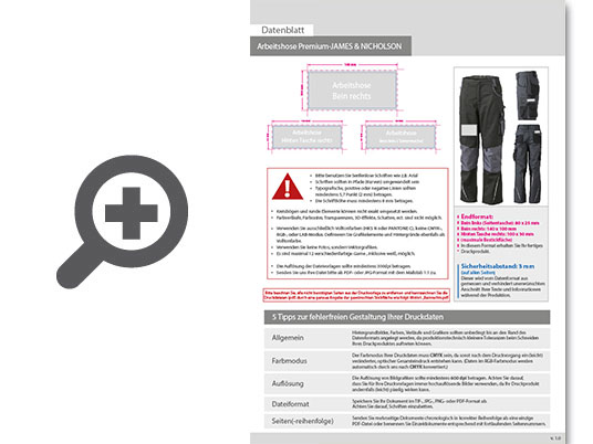 Product Bild arbeitshose_premium-james_&_nicholson__mit_einer_stickposition_(vorne)