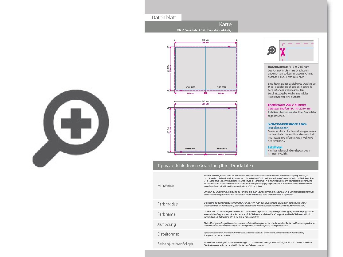 Product Bild taufkarte_din_a5_4-seiter_4_4_farbig_+_sonderfarbe_gold