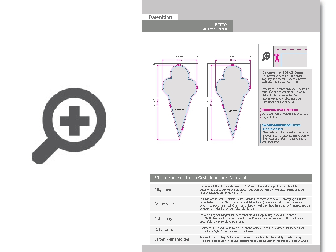 Product Bild weihnachtskarten_stanzform_eis_mit_mattfolie_kaschiert